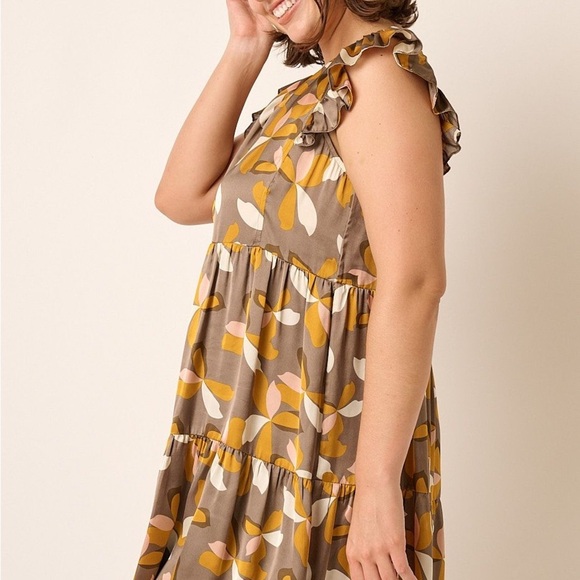 Mittoshop Floral Ruffle Sleeve Dress Small NWT - Picture 2 of 10